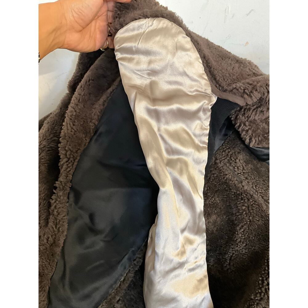 Rick Owens Archival 2010 Leather Shearling Wrap Coat - Picture 9 of 13